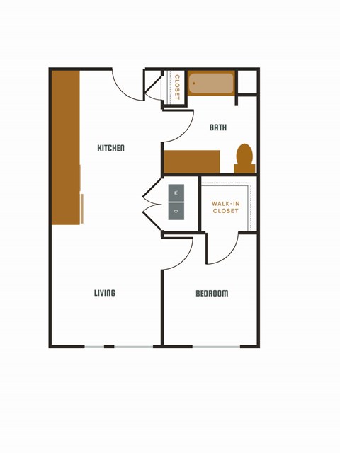 a floor plan of a house with a bedroom and a living room